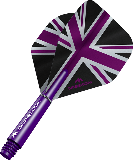 Mission Alliance Black No2 Dart Flights Combo With Griplock Shafts - view 7