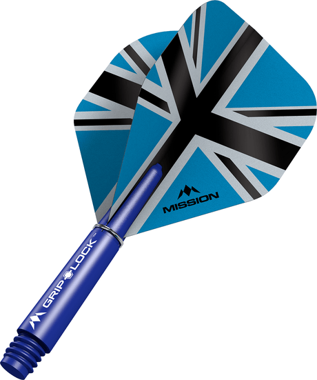 Mission Alliance X Black No2 Dart Flights Combo With Griplock Shafts - view 2