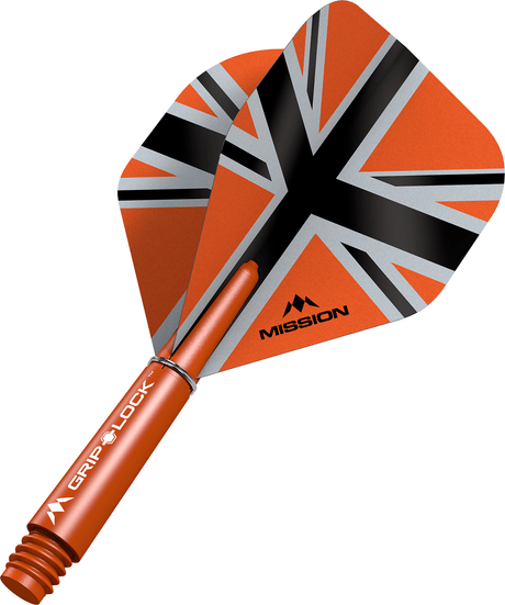 Mission Alliance X Black No2 Dart Flights Combo With Griplock Shafts - view 4