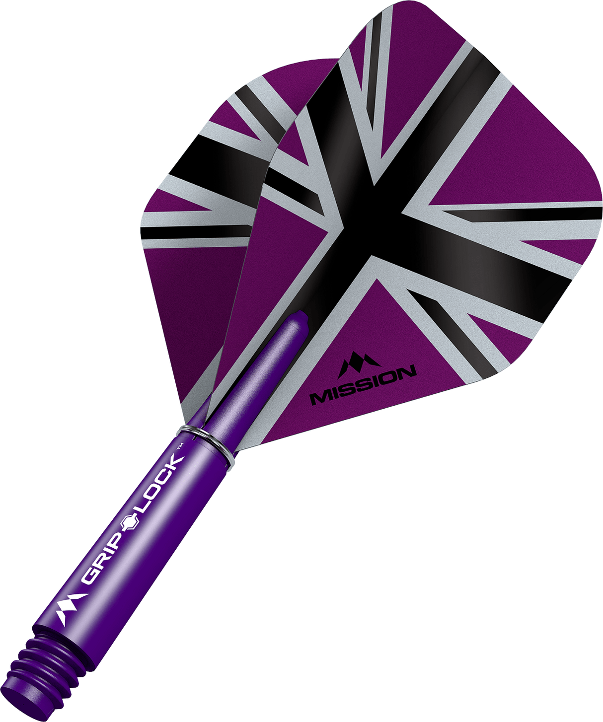 Mission Alliance X Black No2 Dart Flights Combo With Griplock Shafts - view 6