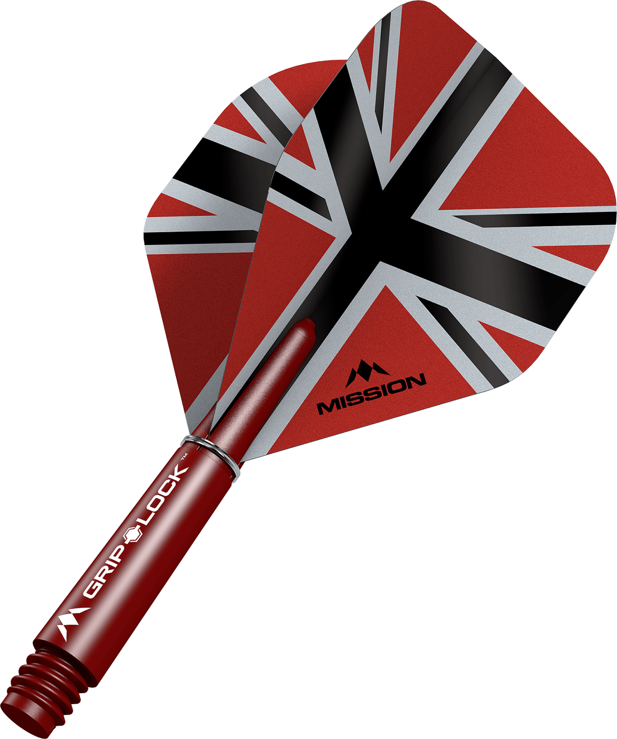 Mission Alliance X Black No2 Dart Flights Combo With Griplock Shafts - view 7