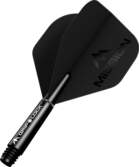 Mission Logo Matt Dart Flights Combo With Griplock Shafts - view 2