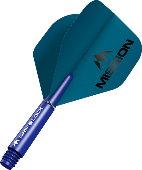 Mission Logo Matt Dart Flights Combo With Griplock Shafts - view 3