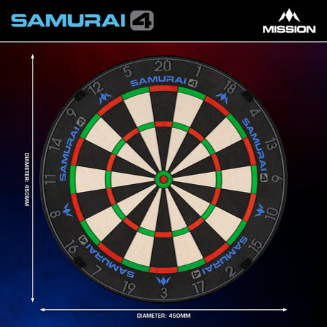 Mission Samurai 4 Dartboard - Professional - Knife Wire - Graphite Grey - view 5