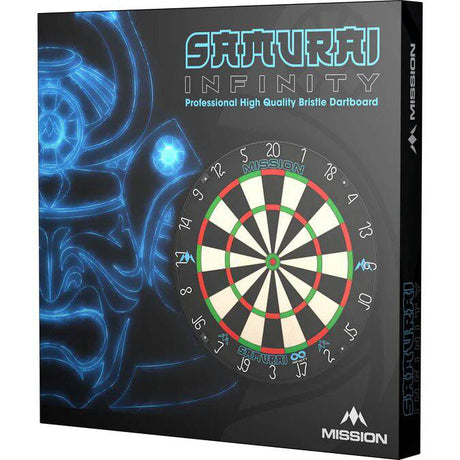 Mission Samurai Infinity Dartboard - Professional Board - Black Ring - The Darts Shop
