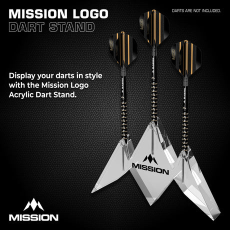 Mission Acrylic Dart Stand - Logo - 3 Dart Display Stand - view 2