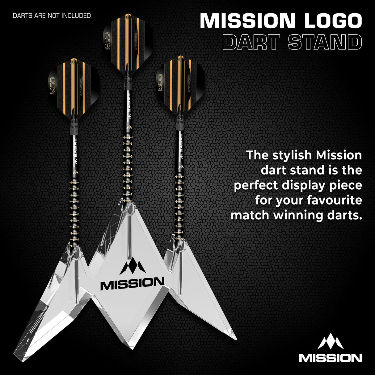 Mission Acrylic Dart Stand - Logo - 3 Dart Display Stand - view 6