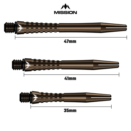 Mission Atom13 Aluminium Shafts - Anodised Metal Stems - Bronze - view 6