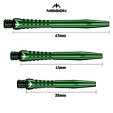 Mission Atom13 Aluminium Shafts - Anodised Metal Stems - Green - view 6