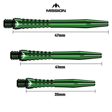 Mission Atom13 Aluminium Shafts - Anodised Metal Stems - Green - view 6