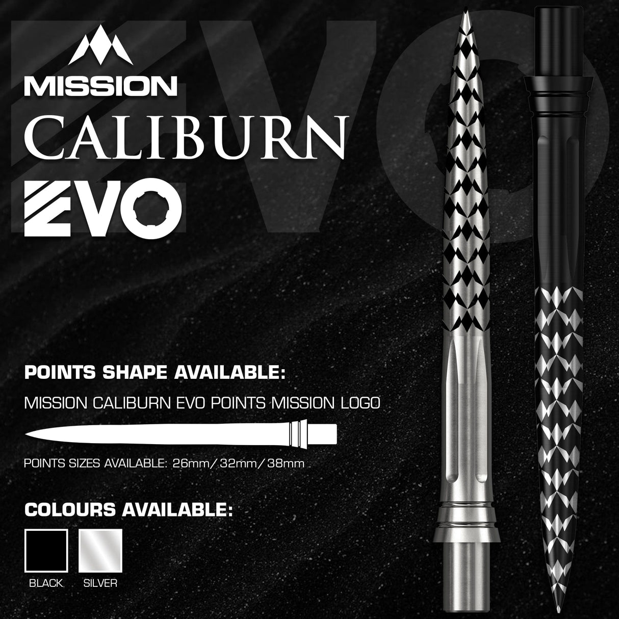 Mission Caliburn EVO Dart Points - Mission Logo - view 3