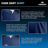 Mission Darts - EXOS Cool - Dart Shirt - Navy Blue - view 4