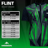 *Mission Darts Flint Dart Shirt - Collarless - Lightweight - Black & Green - view 5