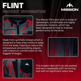 *Mission Darts Flint Dart Shirt - Collarless - Lightweight - Black & Red - view 4