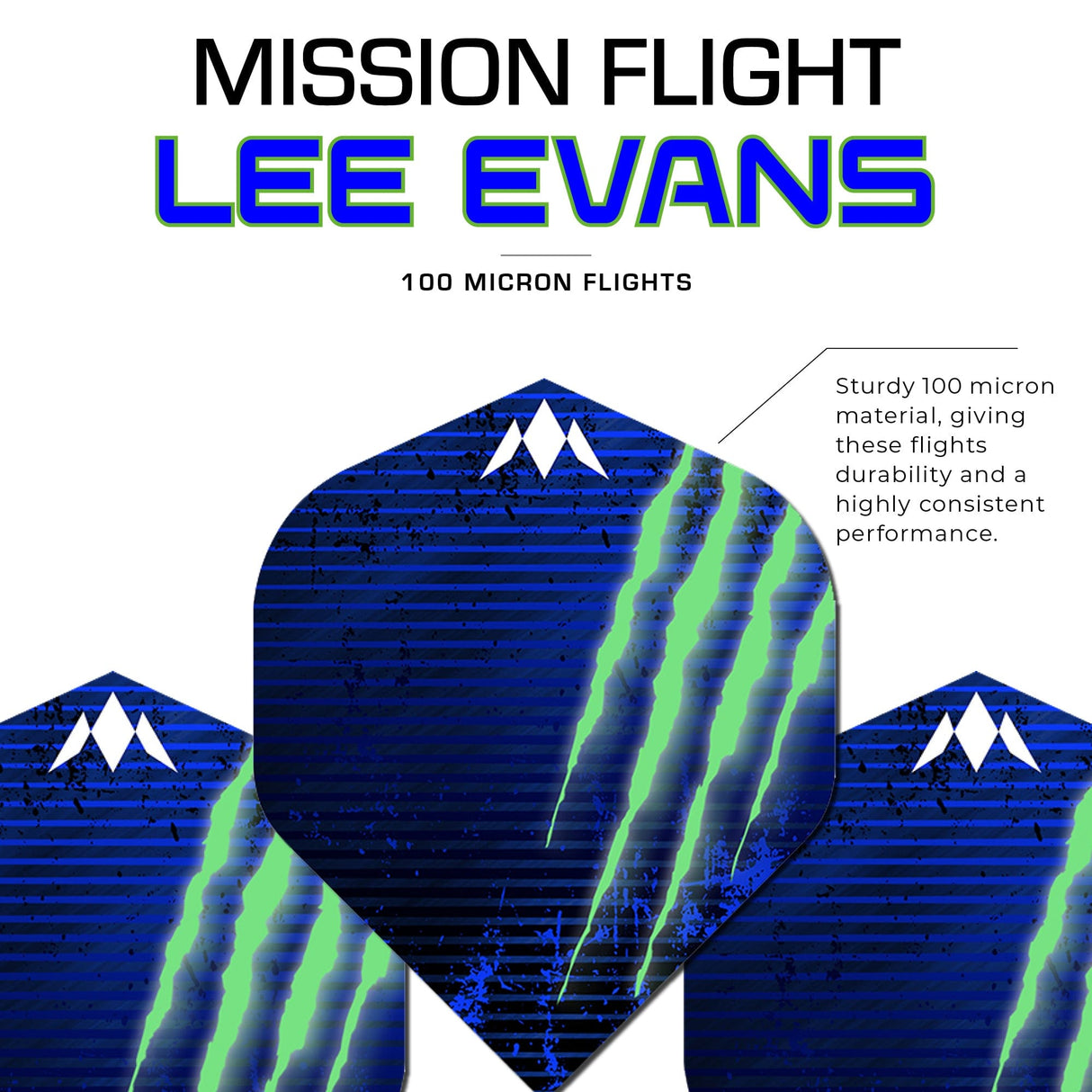 Mission Solo Dart Flights - 100 Micron - No2 - Std - Lee Evans - view 3