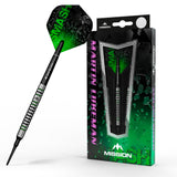 Mission Martin Lukeman Darts - Soft Tip - Black & Green - 20g - view 2