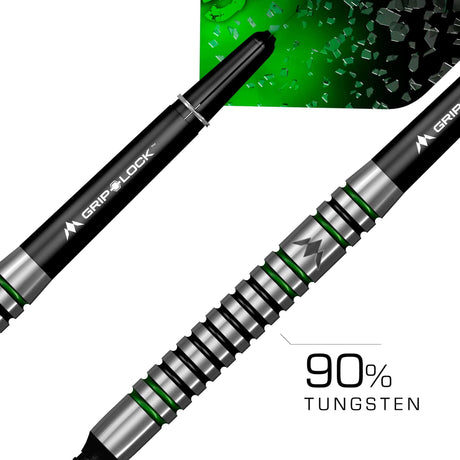 Mission Martin Lukeman Darts - Soft Tip - Black & Green - 20g - view 3