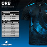 *Mission Darts Orb Dart Shirt - Collarless - Lightweight - Black & Blue - view 5