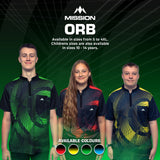 *Mission Darts Orb Dart Shirt - Collarless - Lightweight - Black & Green - Youth - view 6