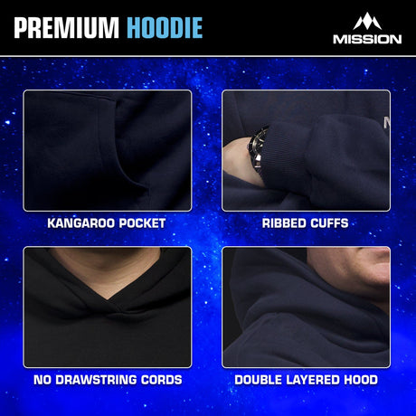 Mission Darts - Premium Hoodie - Navy Blue - view 7