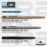 Mission R2.5 Rapid Dart Points - Steel Tip - DSX - view 5