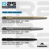 Mission R2.5 Rapid Dart Points - Steel Tip - GV1 - view 5