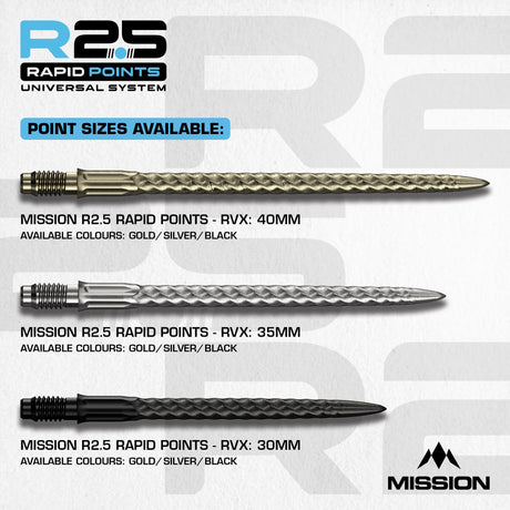 Mission R2.5 Rapid Dart Points - Steel Tip - RVX - view 5