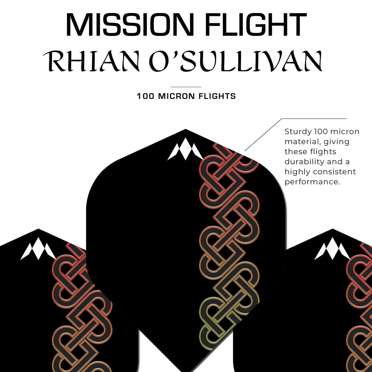 *Mission Solo Dart Flights - 100 Micron - No2 - Std - Rhian O Sullivan - view 3