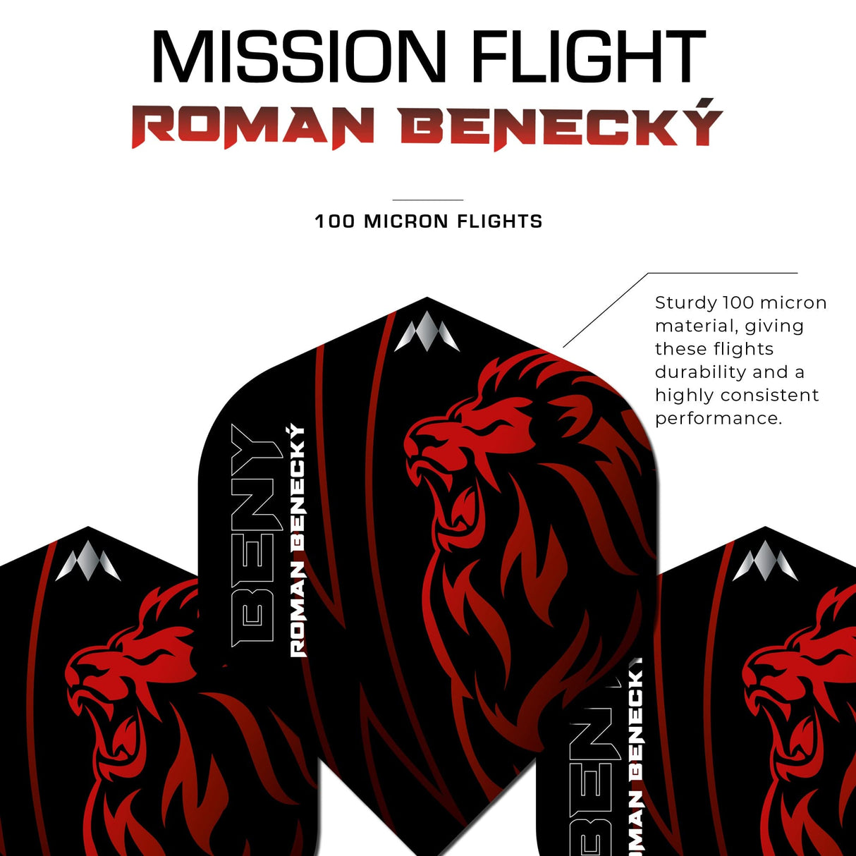 *Mission Solo Dart Flights - 100 Micron - No2 - Std - Roman Benecky - view 3