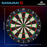 Mission Samurai 4 Dartboard - Professional - Knife Wire - Black Spider - view 5