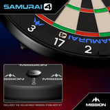 Mission Samurai 4 Dartboard - Professional - Knife Wire - White Spider - view 6