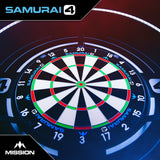 Mission Samurai 4 Dartboard - Professional - Knife Wire - White Spider - view 7