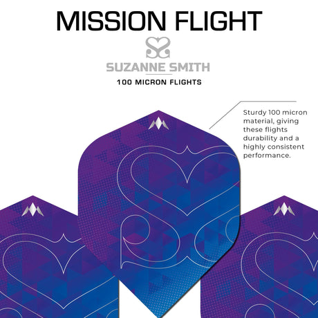 *Mission Solo Dart Flights - 100 Micron - No2 - Std - Suzanne Smith - view 3