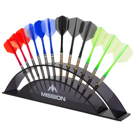 Mission Station 12 - holds 12 darts - Acrylic Darts Display Arc Colours - view 2