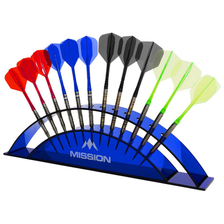 Mission Station 12 - holds 12 darts - Acrylic Darts Display Arc Colours - view 3