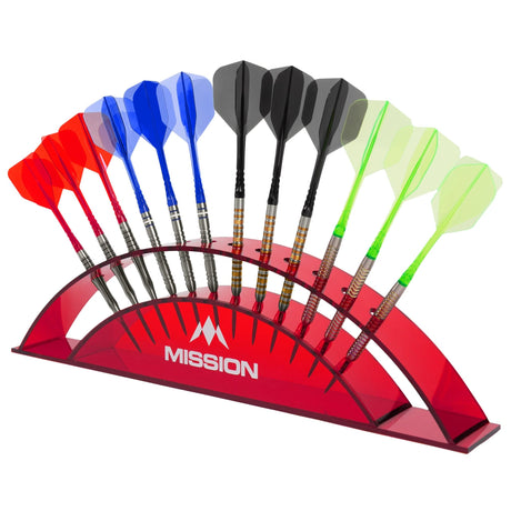 Mission Station 12 - holds 12 darts - Acrylic Darts Display Arc Colours - view 4