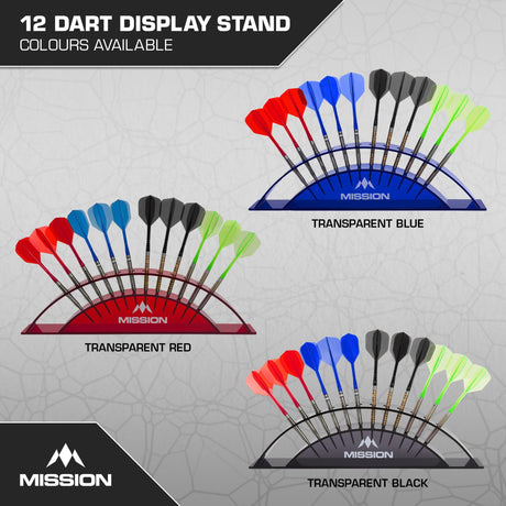 Mission Station 12 - holds 12 darts - Acrylic Darts Display Arc Colours - view 5