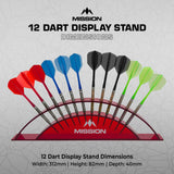 Mission Station 12 - holds 12 darts - Acrylic Darts Display Arc Colours - view 7