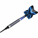 *Mission Josh Rock Darts v2 - Soft Tip - 95% - Rocky - Silver & Blue PVD - view 3