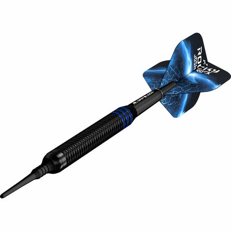 *Mission Josh Rock Darts - Soft Tip - Brass - Rocky - Black & Blue - view 3