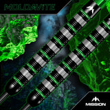 Mission Moldavite Darts - Steel Tip - 95% Tungsten - Black & Green - view 3