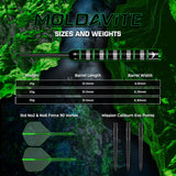 Mission Moldavite Darts - Steel Tip - 95% Tungsten - Black & Green - view 4