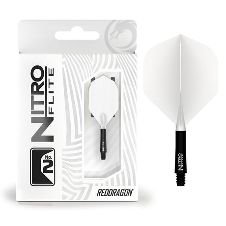 Red Dragon Nitro Flite Integrated Flight & Shaft White & Black - view 5
