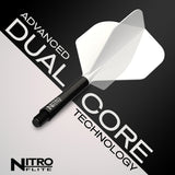 Nitro Flite Integrated Flight & Shaft White & Black No2 by Red Dragon