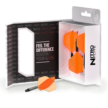 Red Dragon Nitro Flite Integrated Flight & Shaft Orange & Black - view 4