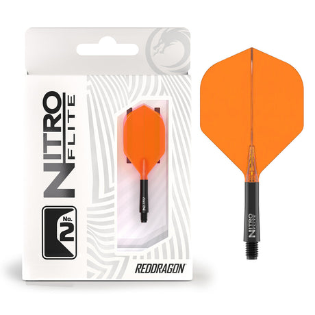 Red Dragon Nitro Flite Integrated Flight & Shaft Orange & Black - view 5
