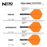 Red Dragon Nitro Flite Integrated Flight & Shaft Orange & Black - view 6
