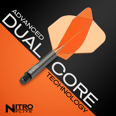 Red Dragon Nitro Flite Integrated Flight & Shaft Orange & Black - view 7