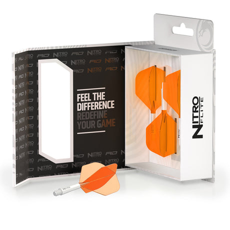 Red Dragon Nitro Flite Integrated Flight & Shaft Orange & White - view 4