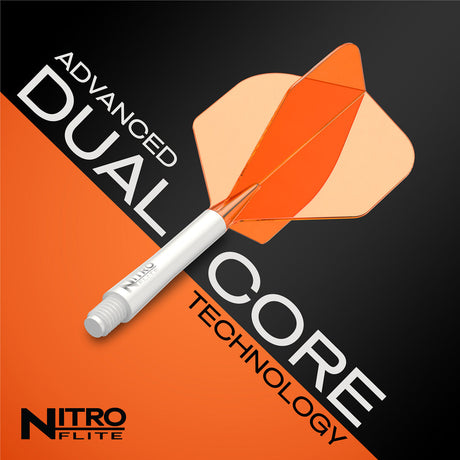 Red Dragon Nitro Flite Integrated Flight & Shaft Orange & White - view 7